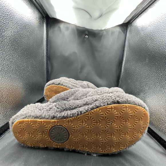 UGG Charcoal Fluffy Slides - Picture 10 of 11
